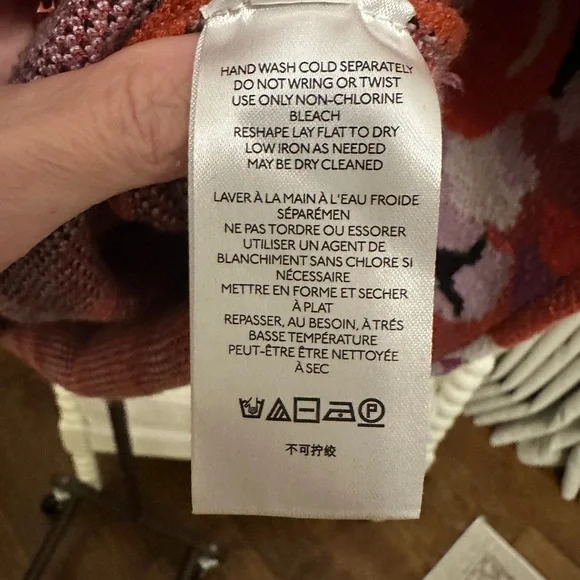 Anthropologie Maeve Boat Neck Burnt Orange and Purple Floral Sweater - Picture 5 of 6